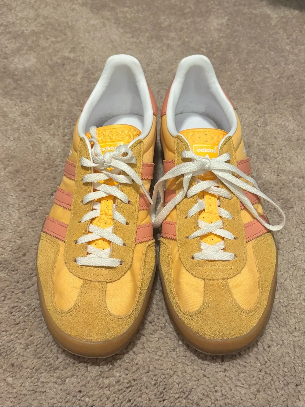 adidas Gazelle Women's Yellow and Pink Suede/Leather Sneakers